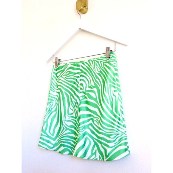 NEW! Princess Polly Clueless Mini Skirt Zebra Print Stretch Green SZ 2 - Picture 11 of 13